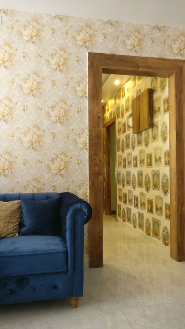 Great Wallpaper in Mystique Moods, Viman Nagar, Pune Umbrella Tree Designs Minimalist corridor, hallway & stairs