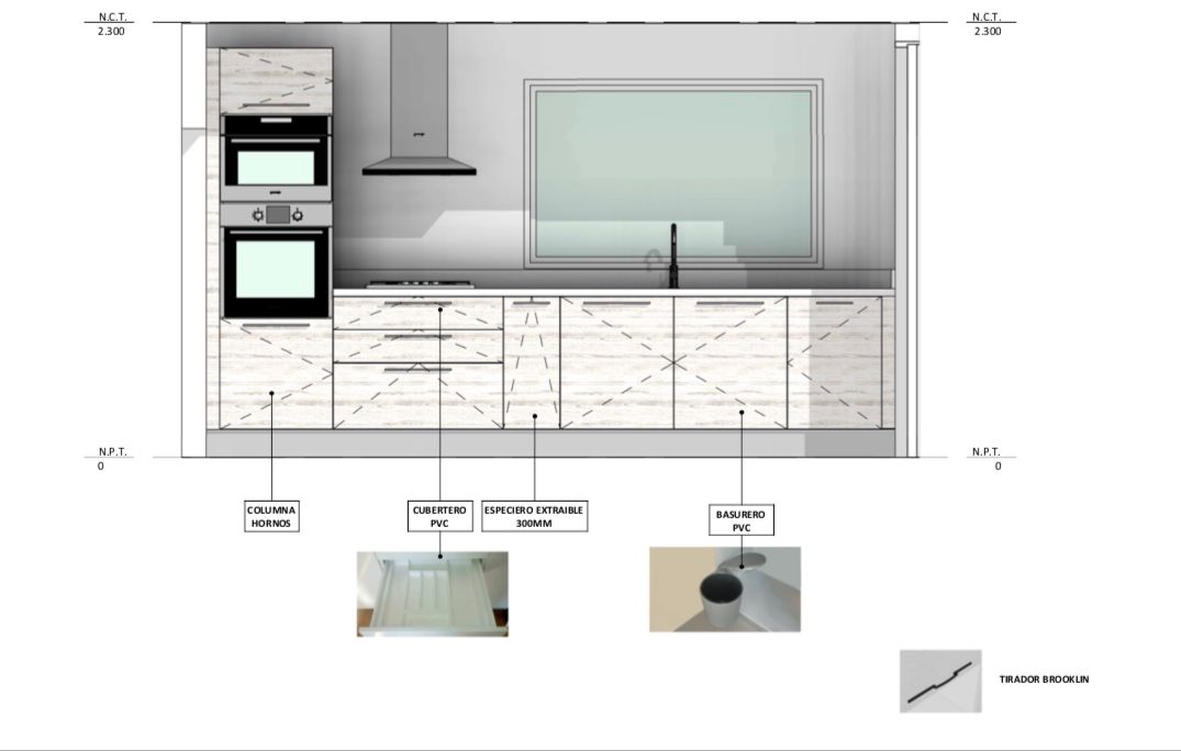 Diseño Arquitectura Cocina Premium Casa Lt37, Territorio Arquitectura y Construccion - La Serena Territorio Arquitectura y Construccion - La Serena وحدات مطبخ معدن