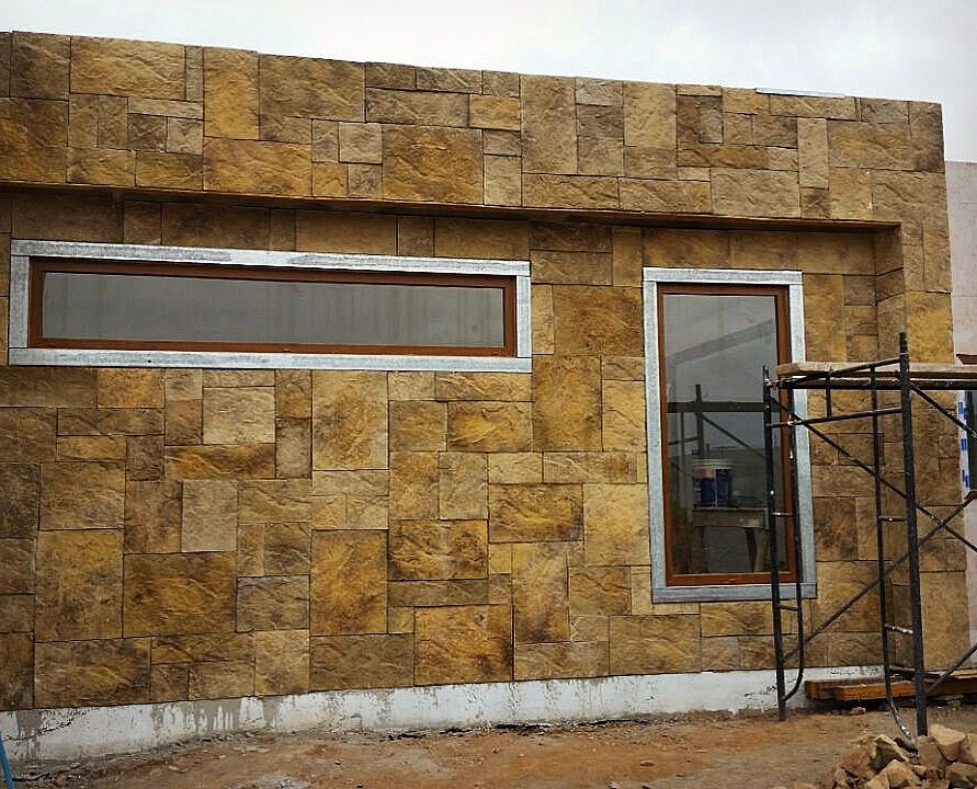 Proceso Instalación Piedra Reconstituida Vivienda Premium 115m2 Fundo Loreto. Territorio Arquitectura y Construccion - La Serena Casas unifamiliares Piedra arquitectura premium,muro de piedra,pared de piedra,columna de piedra,piedra,piedra reconstituida