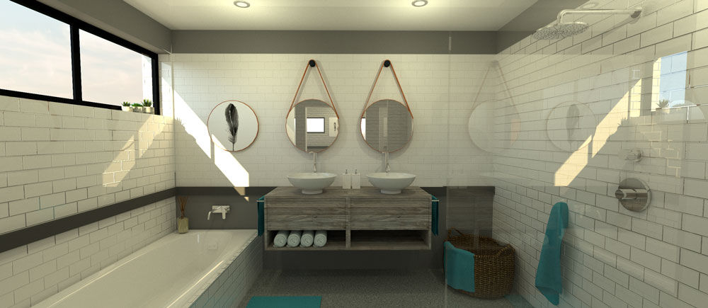 Bathroom A4AC Architects Modern bathroom اینٹوں