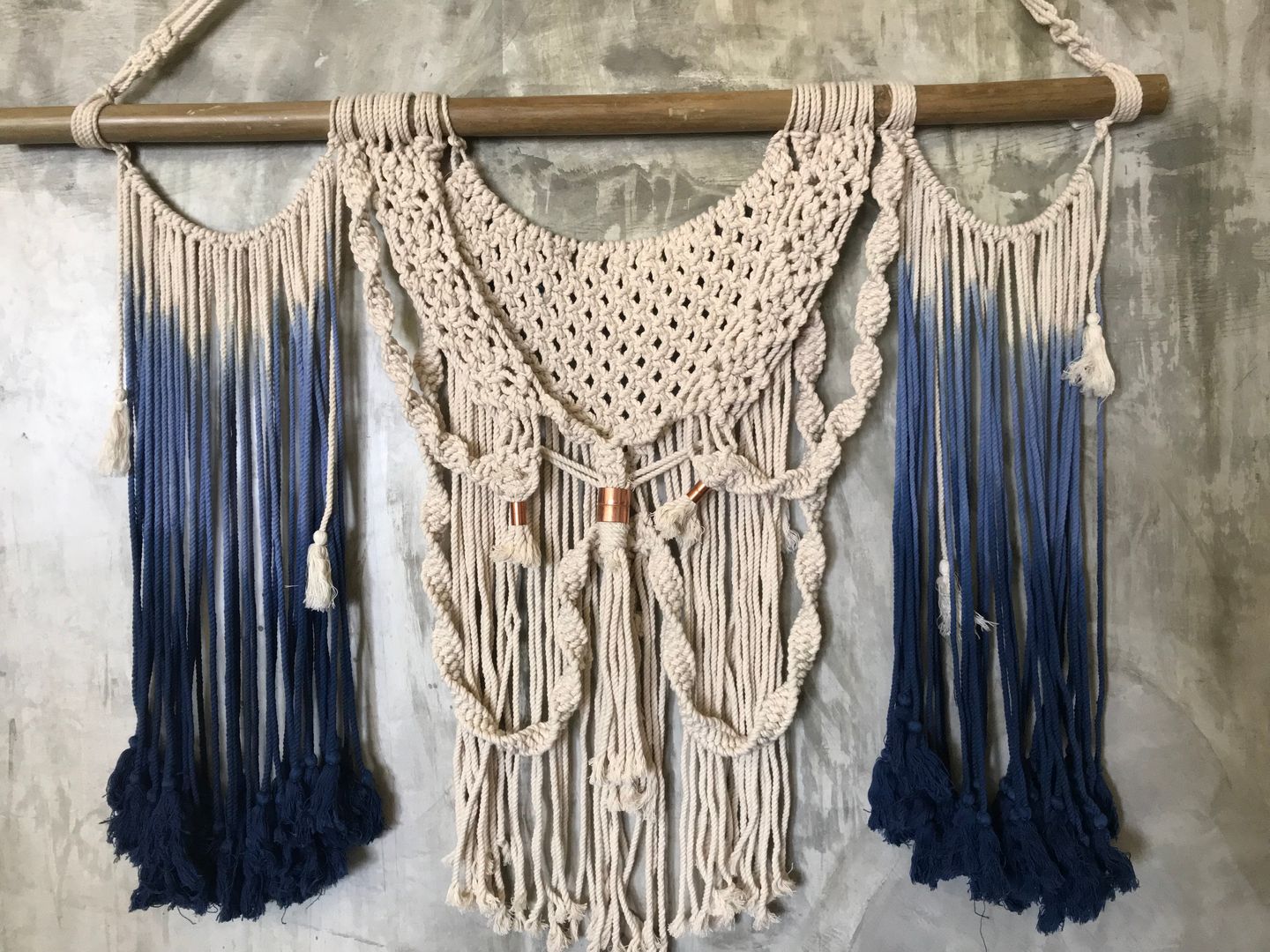 WALL HANGING, COPPER FRINGE COPPER FRINGE Rustic style dining room Natural Fibre Beige Accessories & decoration