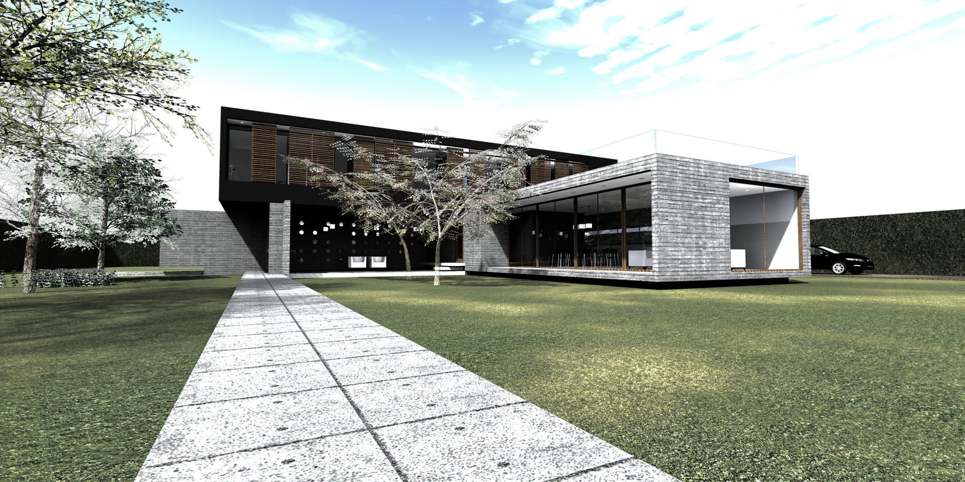 Casa MF - Alto de Chicureo, proyecto arquitek proyecto arquitek منزل عائلي صغير باطون مسلح