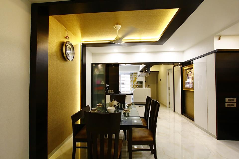 Mr.Ram & Mrs.Lajja Sanghvi, PSQUAREDESIGNS PSQUAREDESIGNS Modern dining room