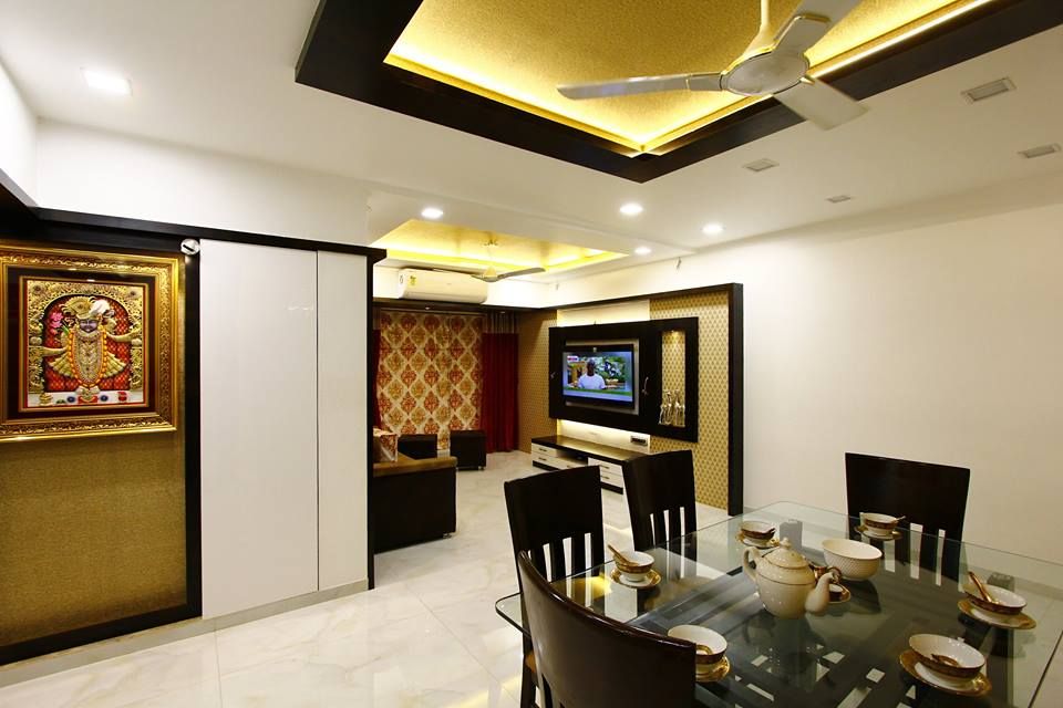 Mr.Ram & Mrs.Lajja Sanghvi, PSQUAREDESIGNS PSQUAREDESIGNS Modern dining room