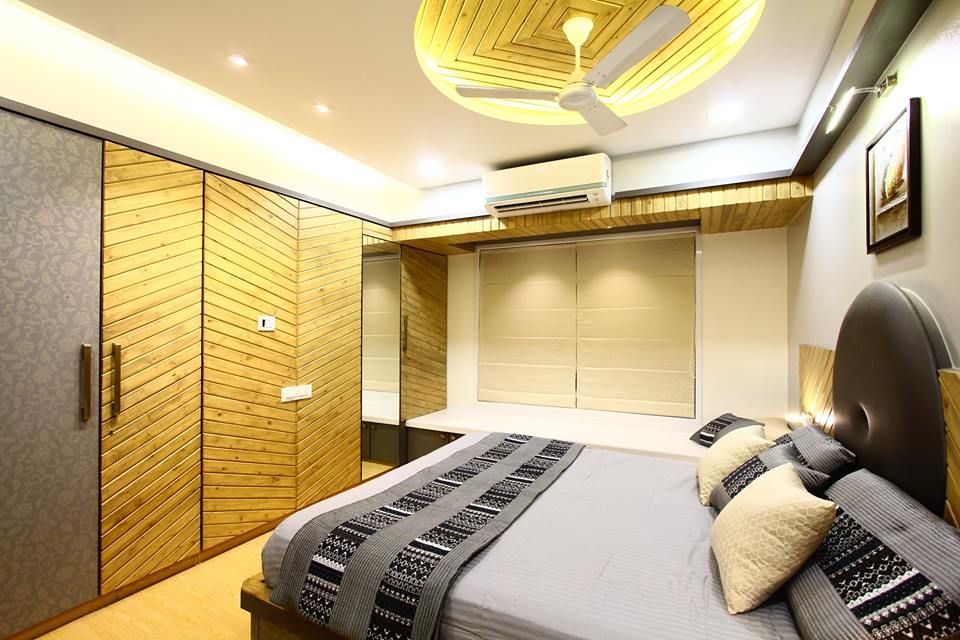 MR.KISHOR BHANUSHALI, PSQUAREDESIGNS PSQUAREDESIGNS Modern style bedroom