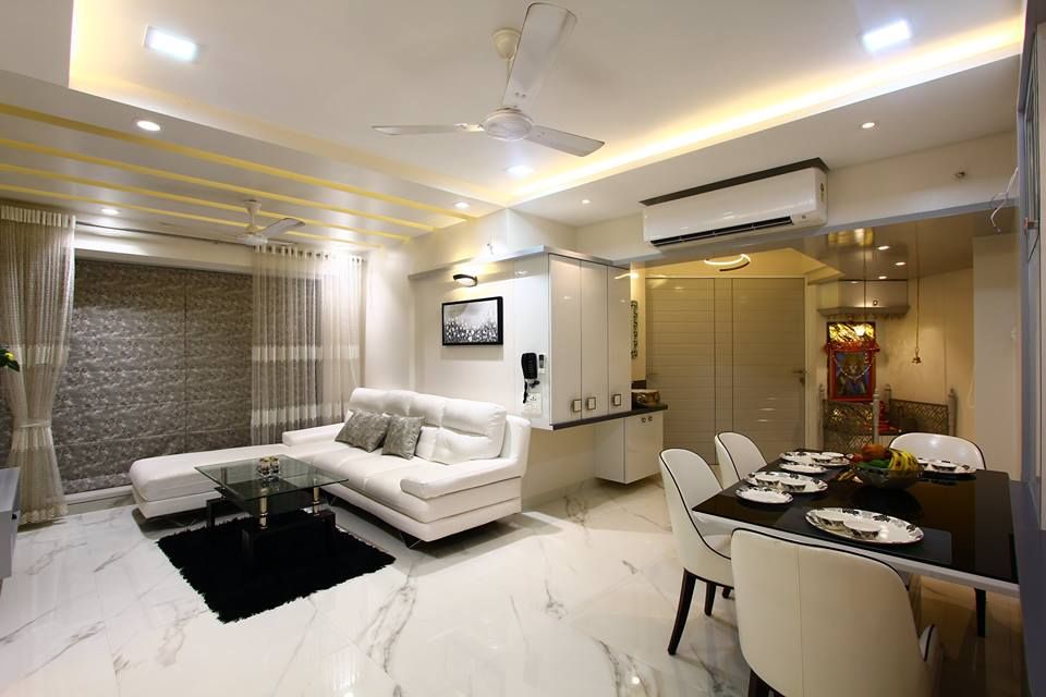 MR.KISHOR BHANUSHALI, PSQUAREDESIGNS PSQUAREDESIGNS Modern living room