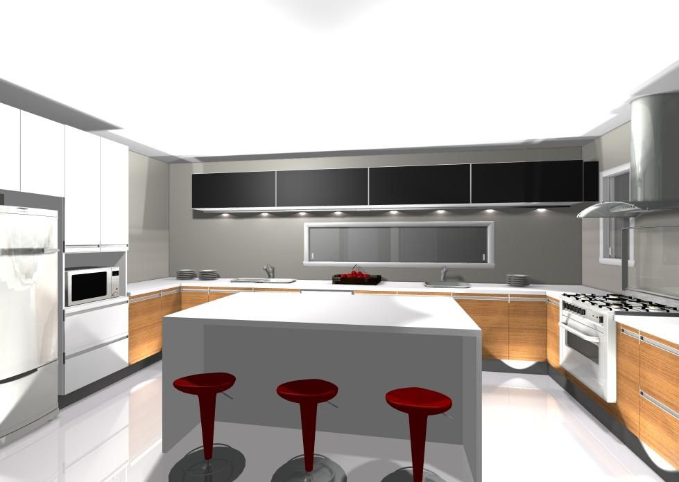 Cozinha , Grupo DH arquitetura Grupo DH arquitetura Cocinas de estilo moderno Mesas, sillas y bancos