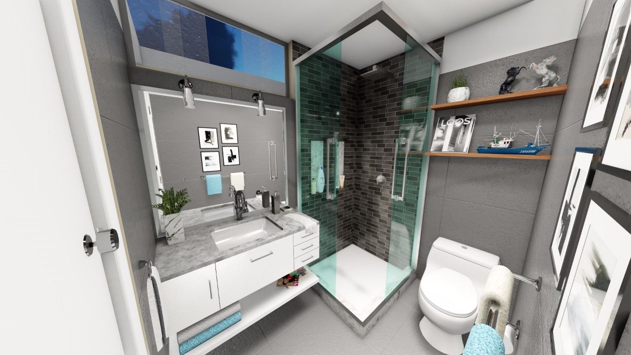 Baño principal RK | arquitectura, ingeniería, e interiorismo Baños de estilo moderno