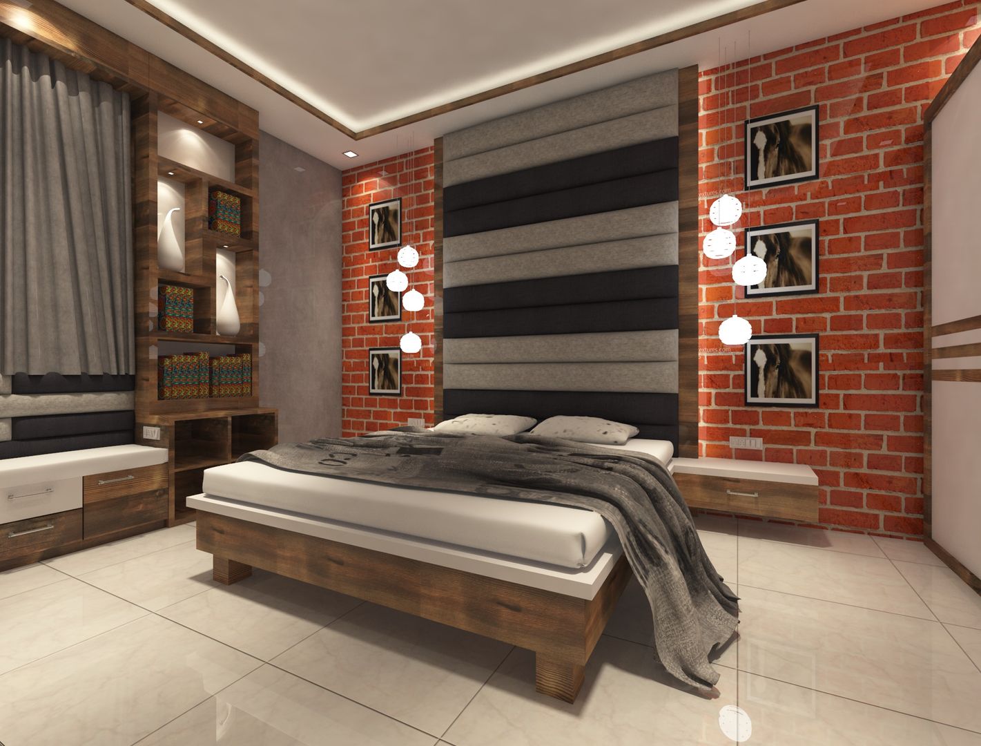2bhk Flat Interior @Merlin Residency Rajarhat Kolkata , Creazione Interiors Creazione Interiors غرفة نوم Beds & headboards