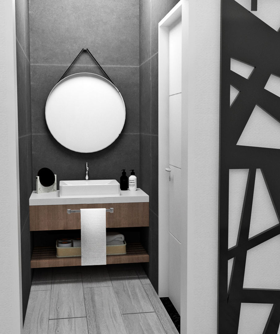 BAÑO EN SUITE, JACH JACH Ванная комната в стиле минимализм Железобетон