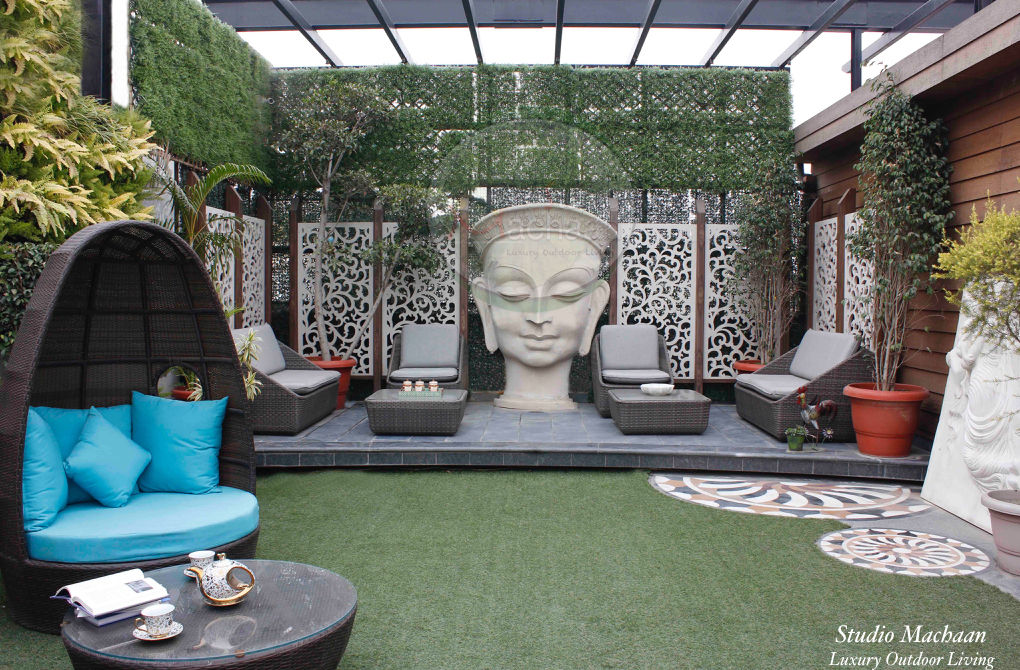 Terrace Garden Designers / Designs, Delhi, Studio Machaan Studio Machaan بلكونة أو شرفة
