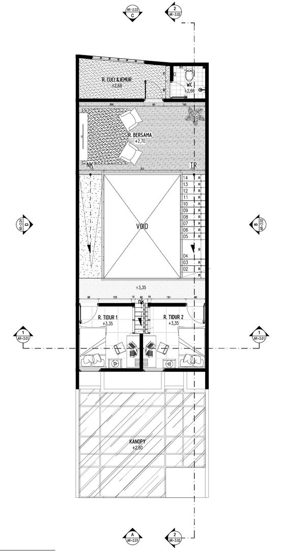 A2-House, Gubah Ruang Gubah Ruang