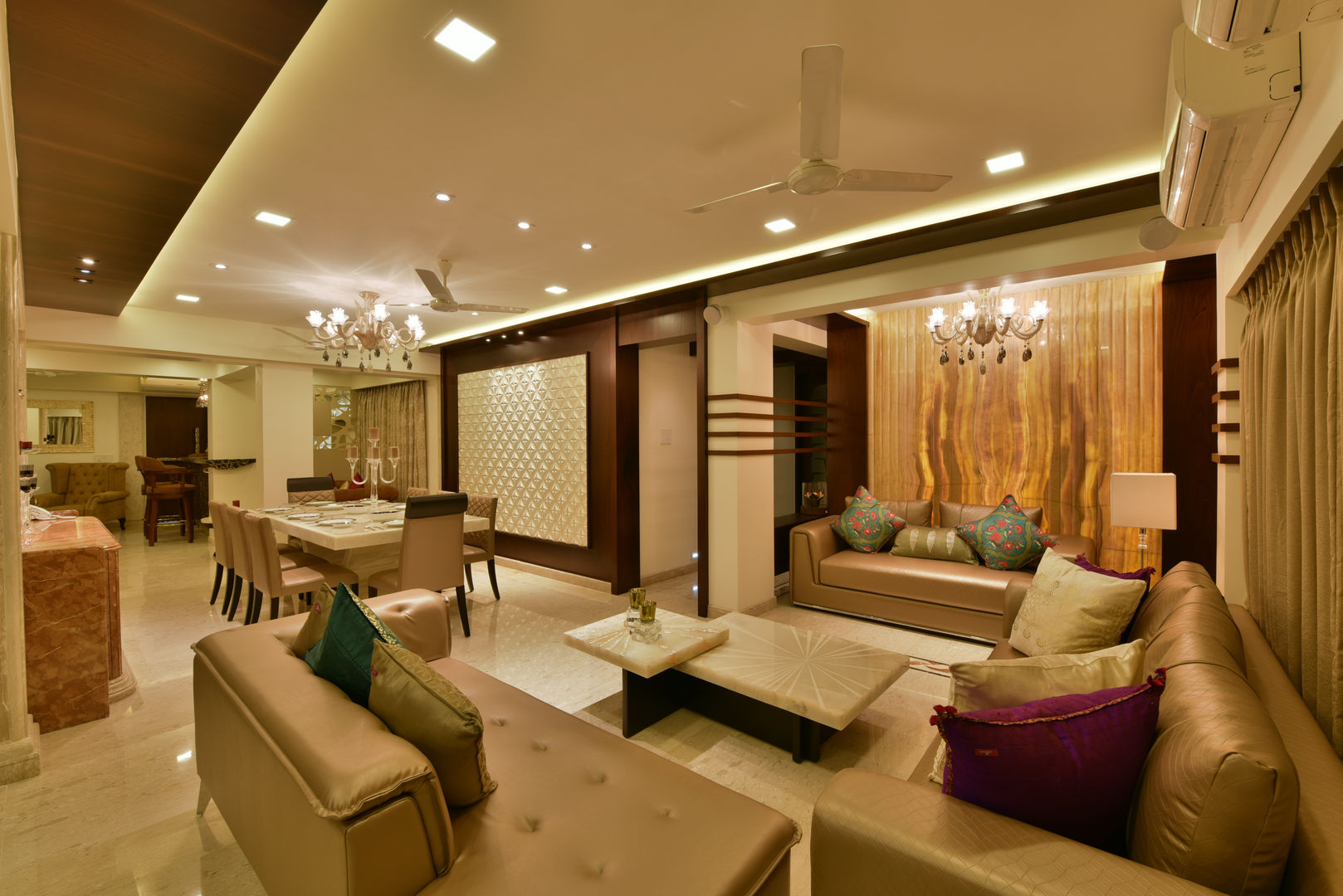 Mr. Doshi's Residence, Banaji & Associates Banaji & Associates Nowoczesny salon