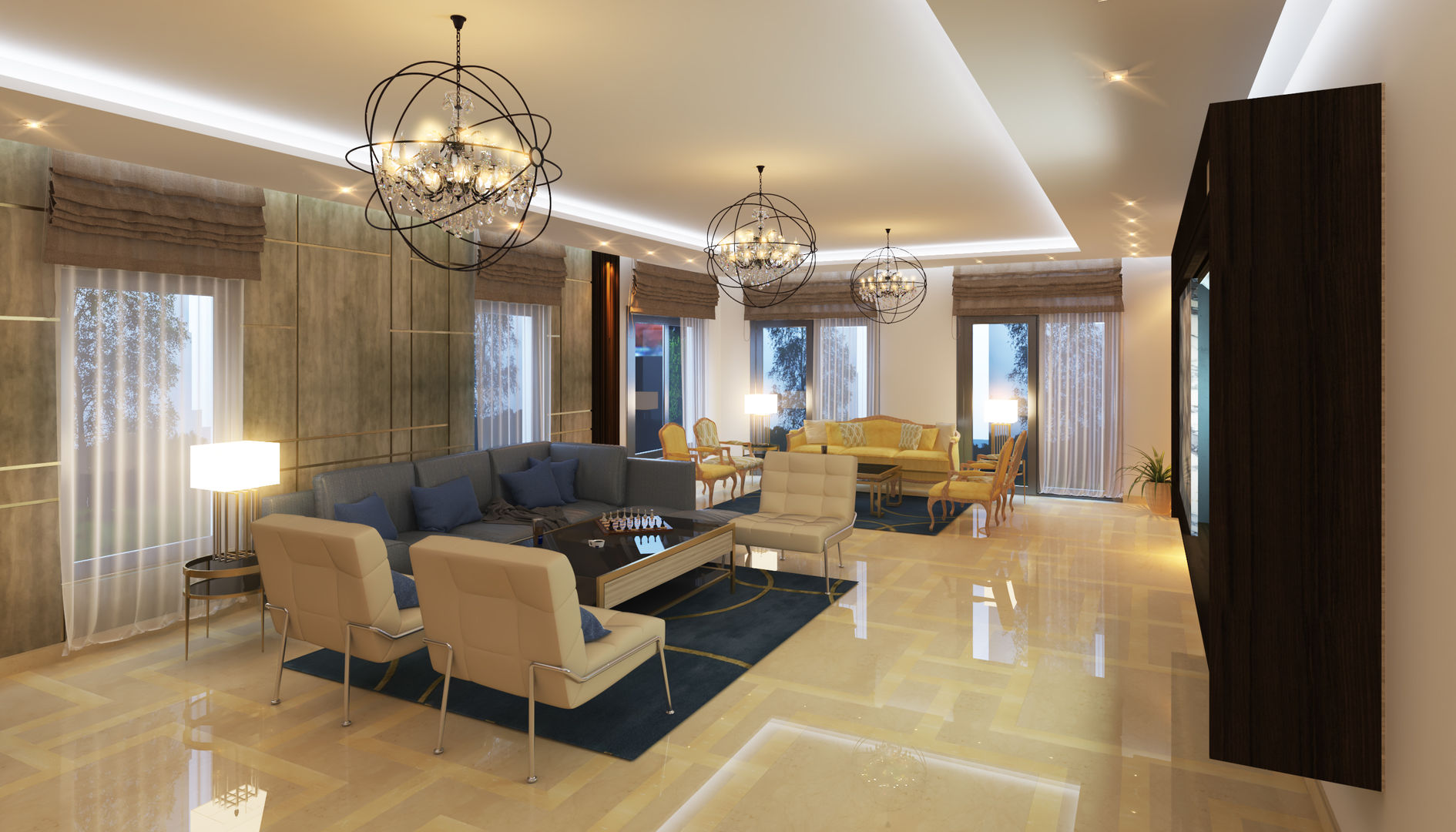 Private Residential Villa Type X - Madinaty , SIGMA Designs SIGMA Designs Salas modernas
