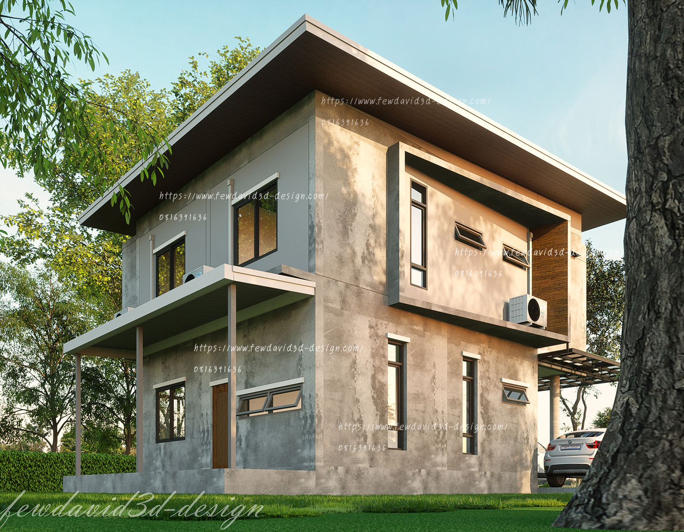 บ้านโมเดิร์นลอฟต์ 4ห้องนอน3ห้องน้ำ, fewdavid3d-design fewdavid3d-design Casas modernas: Ideas, imágenes y decoración