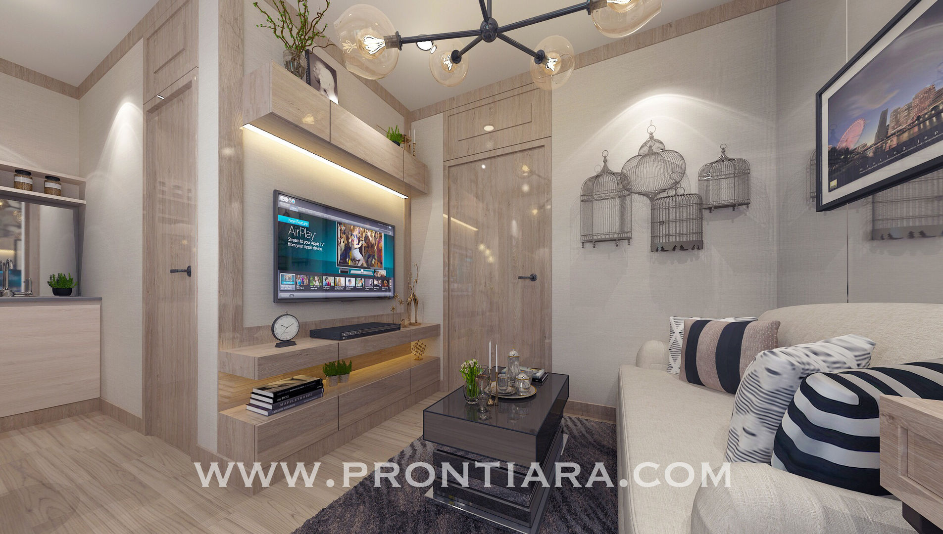 Plum condo 22.5 start 150,000฿ ออกแบบและตกแต่งภายใน, Prontiara Prontiara 모던스타일 침실