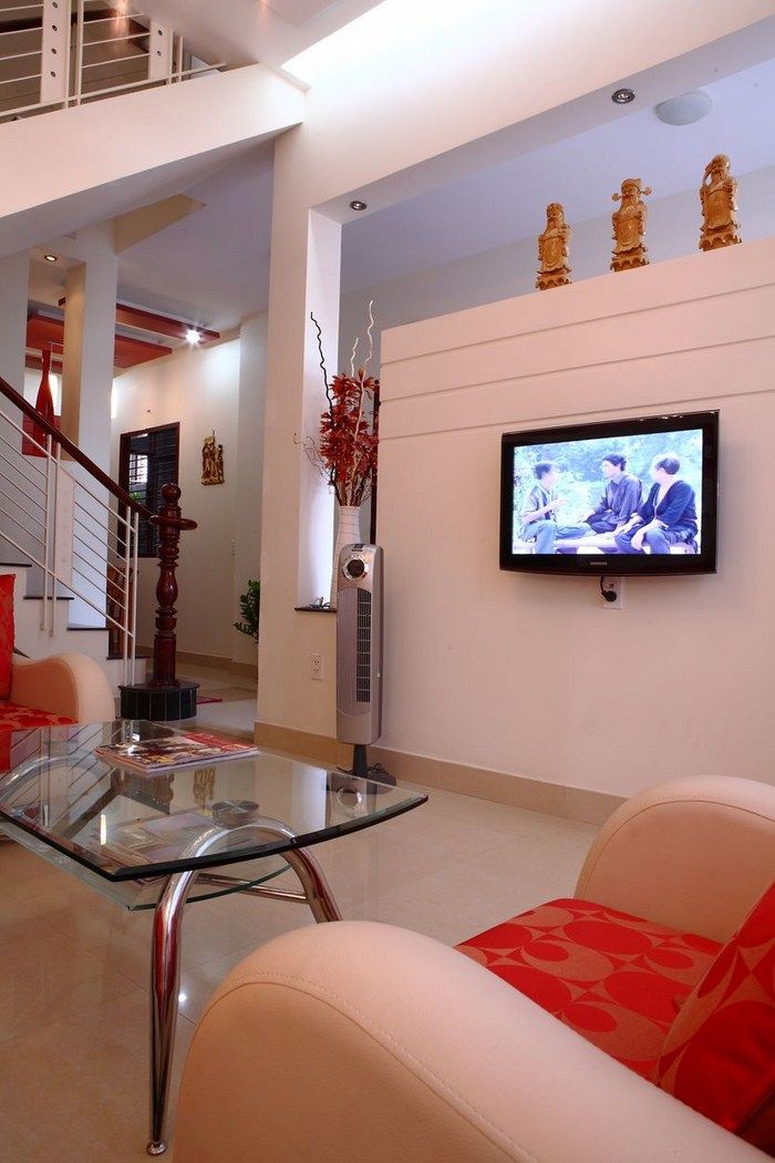 Nét Đẹp Trong Thiết Kế Kiến Trúc Nhà Phố 4 Tầng Ở Bình Tân, Công ty TNHH Xây Dựng TM – DV Song Phát Công ty TNHH Xây Dựng TM – DV Song Phát Modern living room