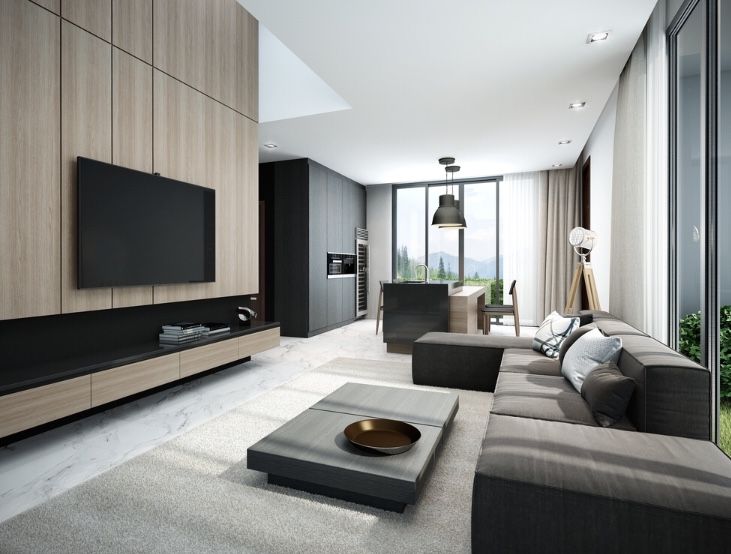 3BHK, Rebel Designs Rebel Designs Modern living room Plywood TV stands & cabinets