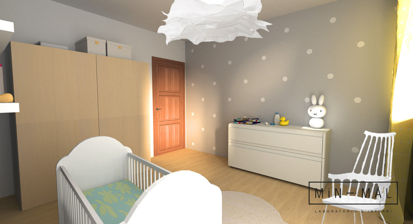 Progettazione cameretta baby, MINIMAL | Laboratorio d'Interni MINIMAL | Laboratorio d'Interni 嬰兒房