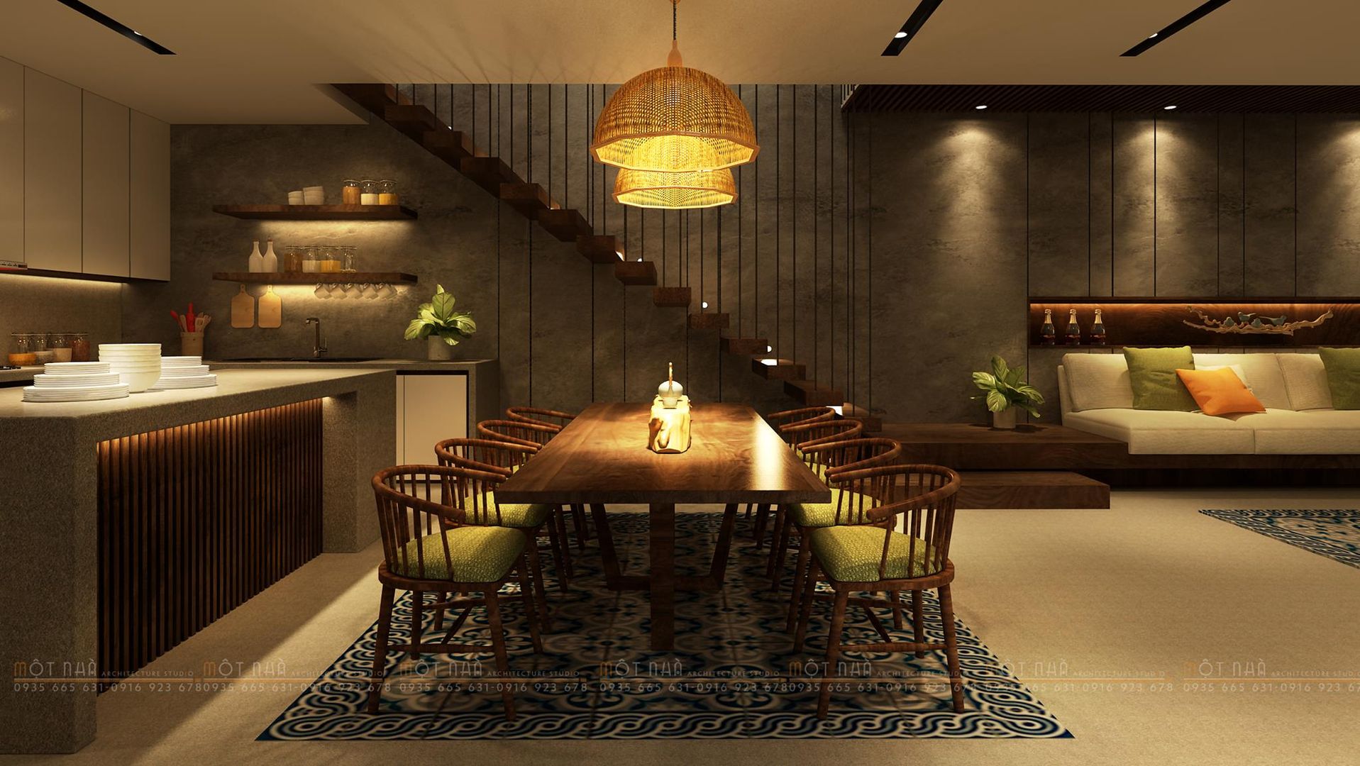 Cầu Giấy House, Văn Phòng Kiến Trúc Một Nhà Văn Phòng Kiến Trúc Một Nhà Minimalist dining room