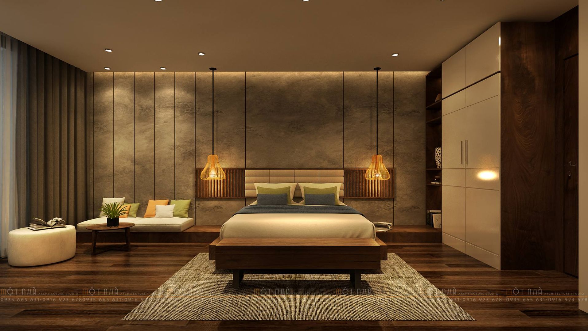 Cầu Giấy House, Văn Phòng Kiến Trúc Một Nhà Văn Phòng Kiến Trúc Một Nhà Minimalist bedroom