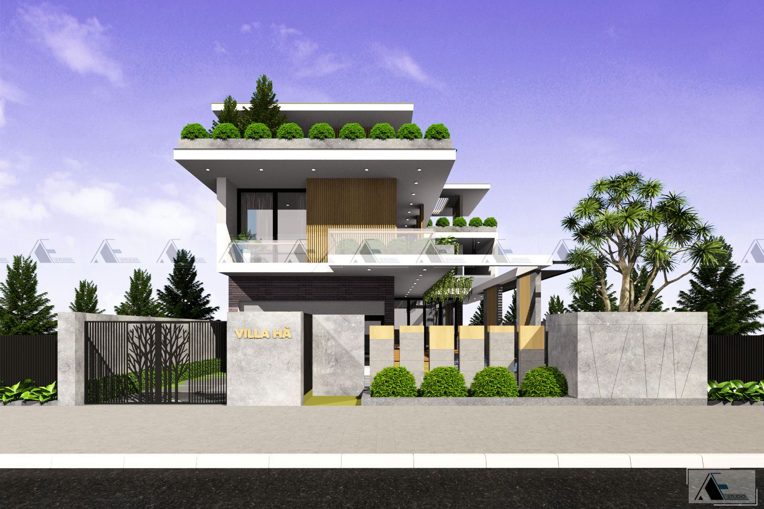 VILLA A. HA. , AE STUDIO DESIGN AE STUDIO DESIGN Biệt thự