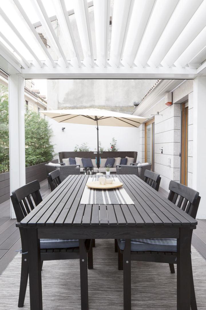 City Penthouse, Filippo Colombetti, Architetto Filippo Colombetti, Architetto Modern balcony, veranda & terrace