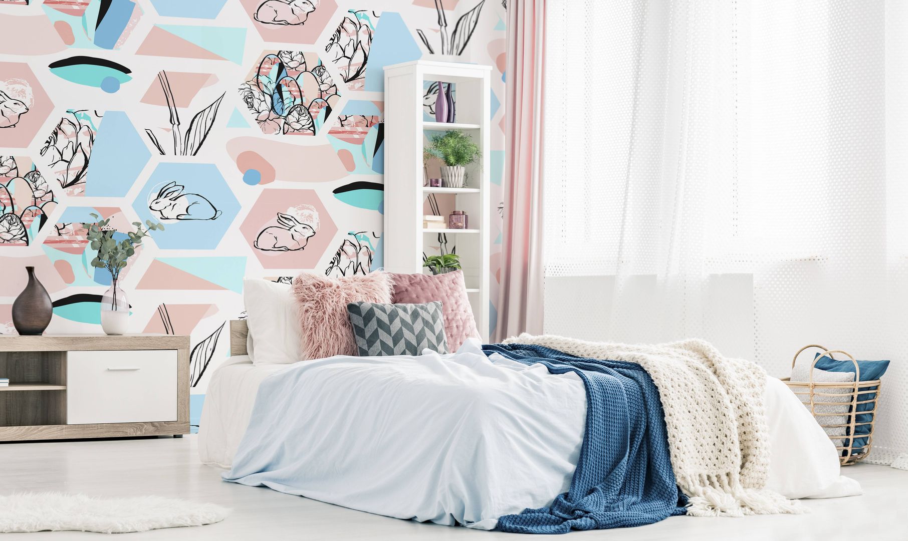 PASTEL EASTER Pixers Camera da letto in stile scandinavo easter,bedroom,pastel colors