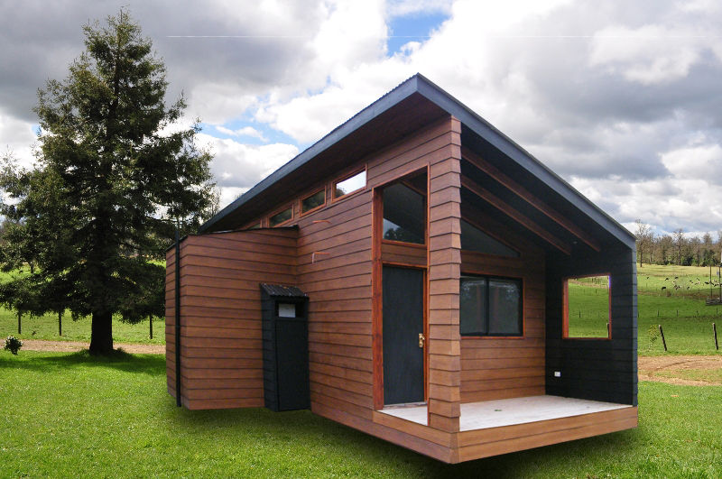 Refugio M-1, Pucón homify Cabañas Madera Acabado en madera casa,casa prefabricada,casa de madera,casa en pucon,diseño,moderno,estilo,montaña,arquitectura,casa de montaña,refugio,mini houe