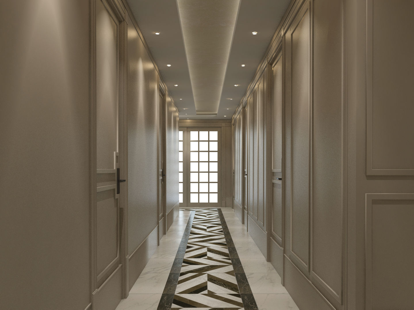 homify Modern corridor, hallway & stairs