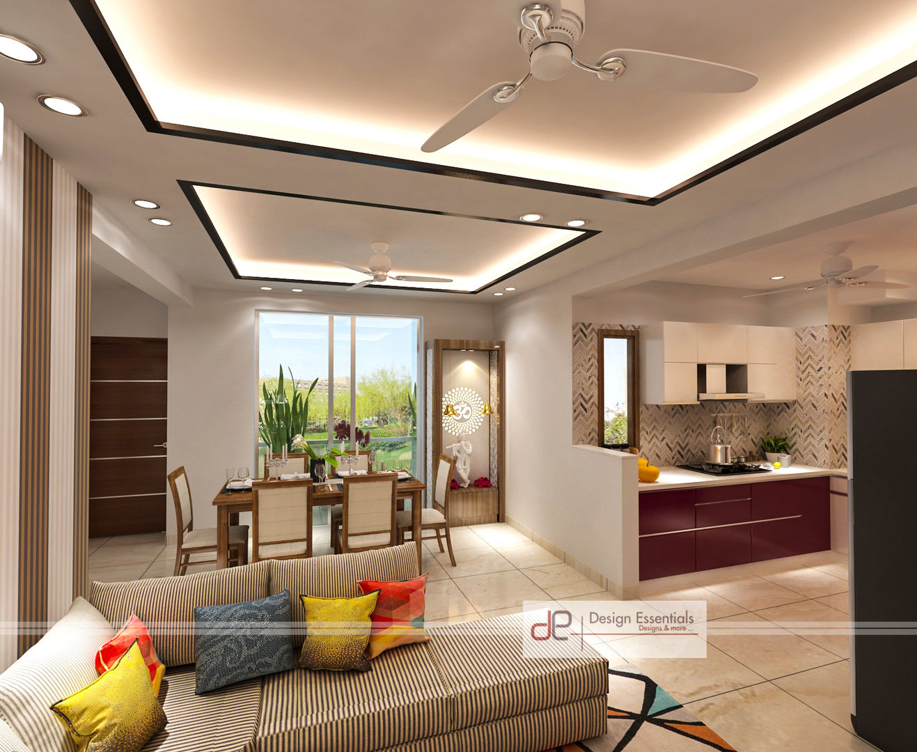 DDA flat at Vasant Kunj, Design Essentials Design Essentials Minimalistyczna jadalnia