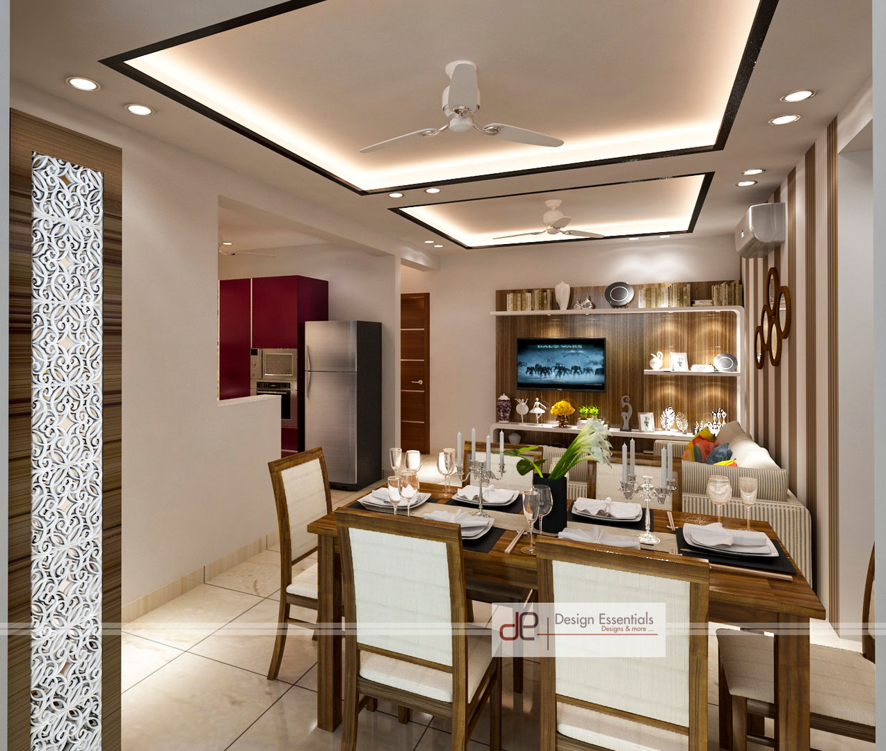 DDA flat at Vasant Kunj, Design Essentials Design Essentials Minimalist dining room