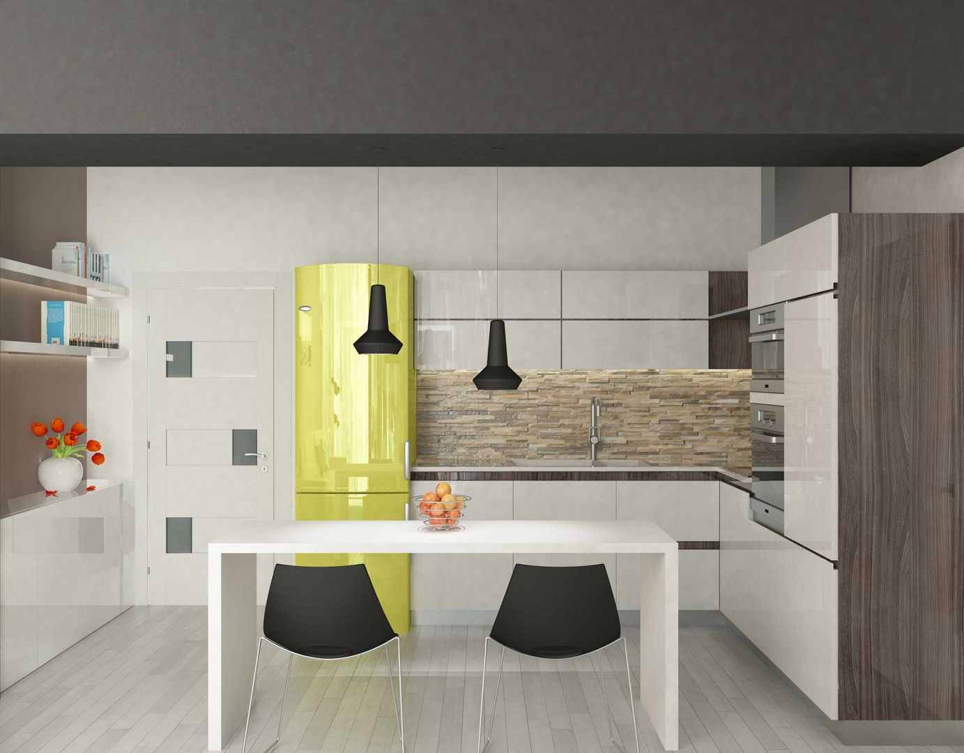 Appartamento FF, Dario Fabris Architetto Dario Fabris Architetto Moderne keukens Steen