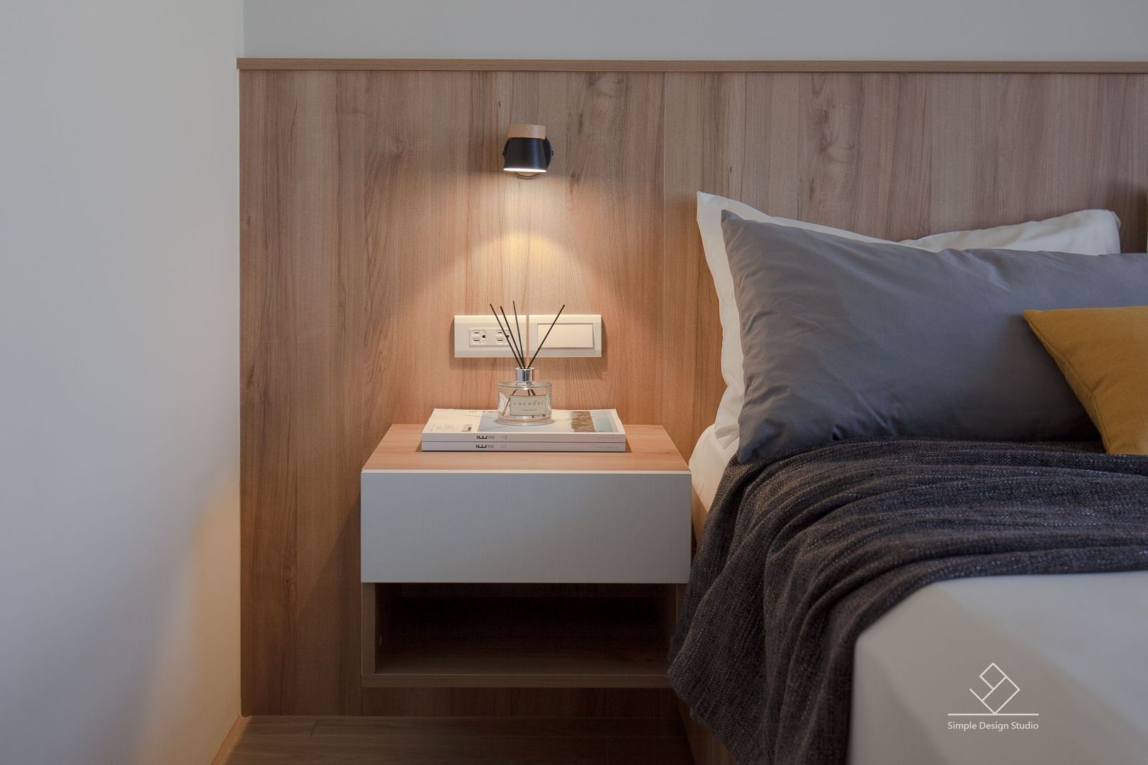 床頭壁燈 極簡室內設計 Simple Design Studio Scandinavian style bedroom