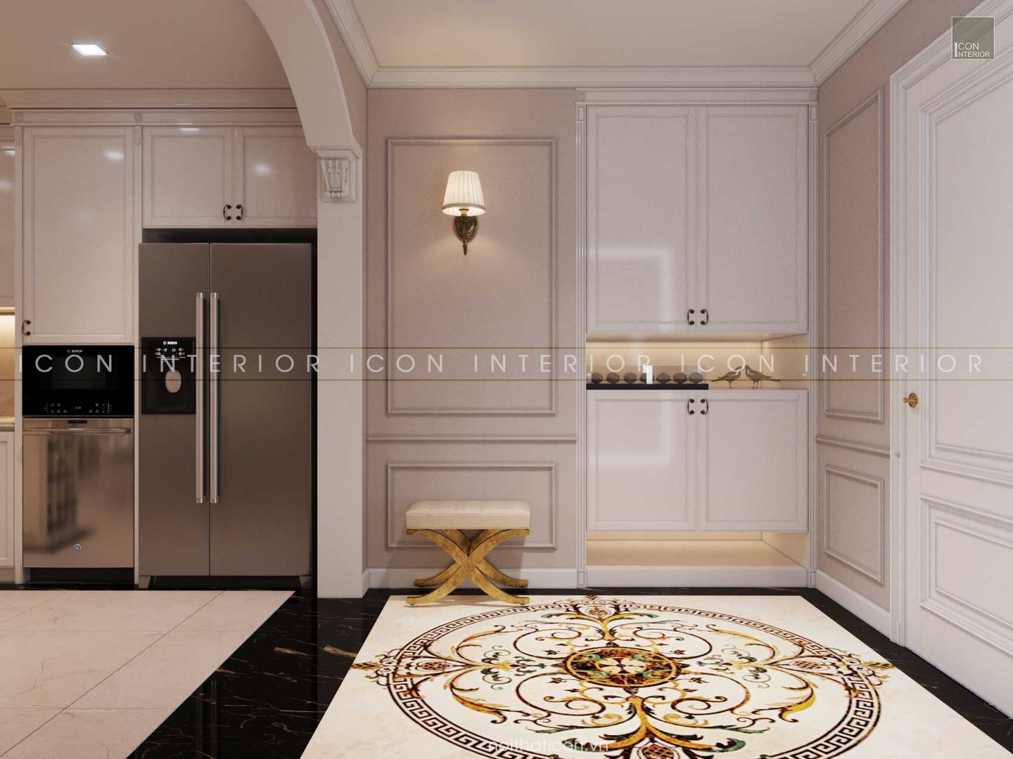 Thiết kế nội thất phong cách TÂN CỔ ĐIỂN cùng căn hộ Vinhomes Central Park, ICON INTERIOR ICON INTERIOR Classic style doors