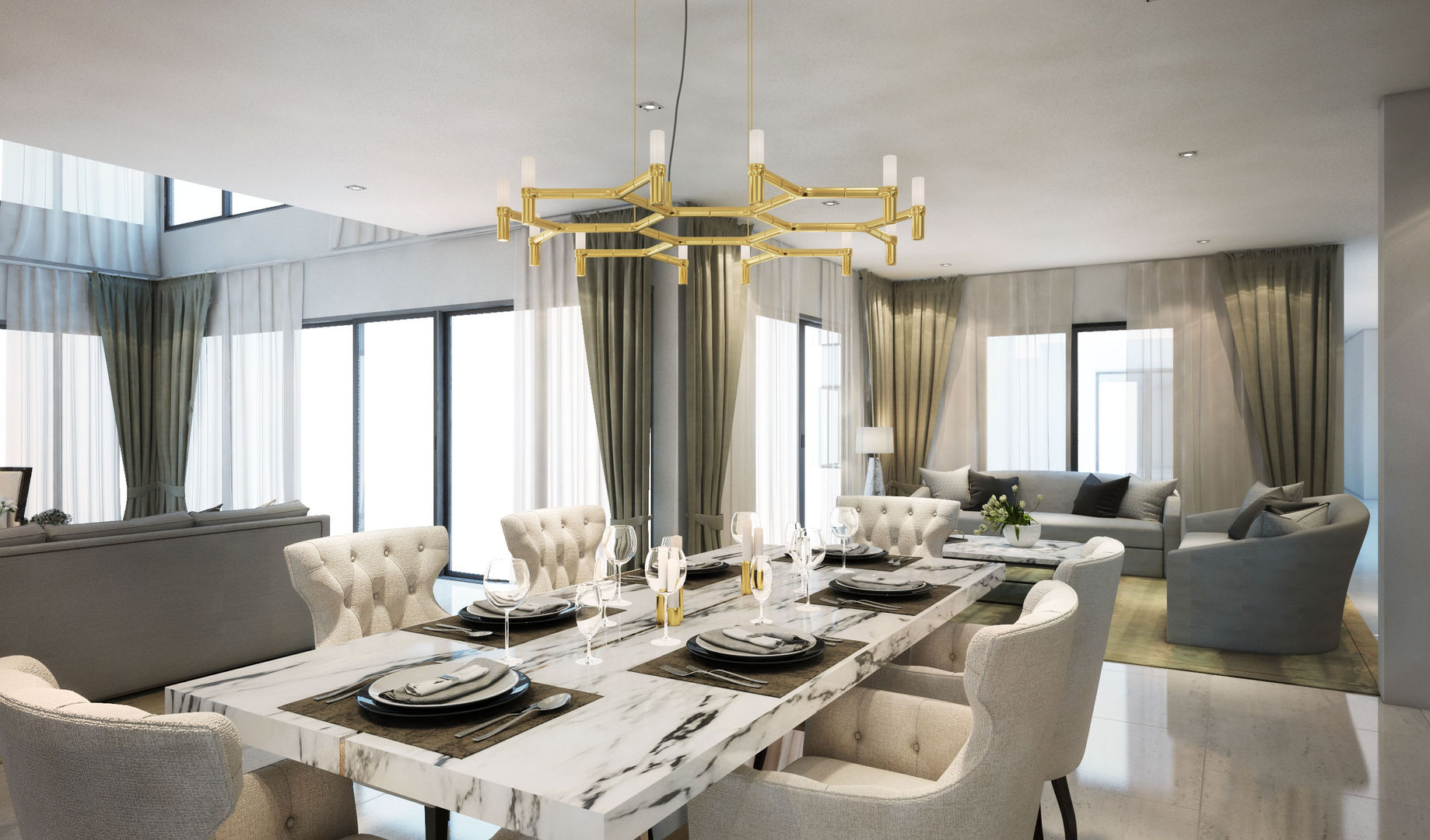 Private residence , Luxxri Design Luxxri Design Ruang Makan Modern Crockery & glassware