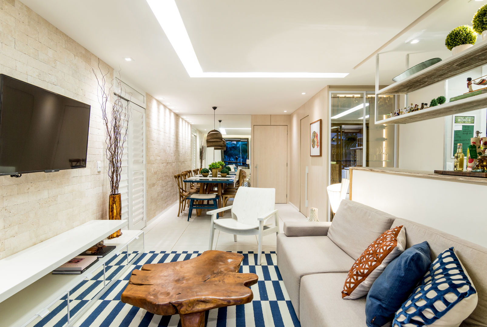 Apartamento de Praia A + J, Coletânea Arquitetos Coletânea Arquitetos ห้องนั่งเล่น