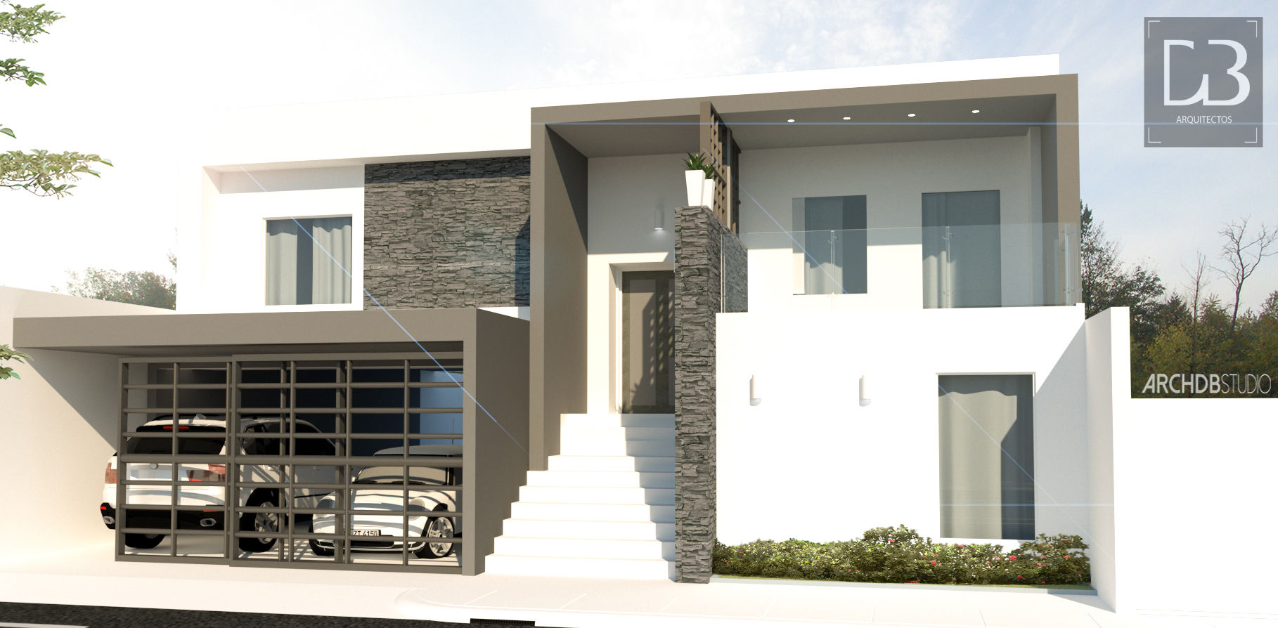 Fachada Principal homify Casas modernas Concreto casa,fachada,arquitectura,diseño