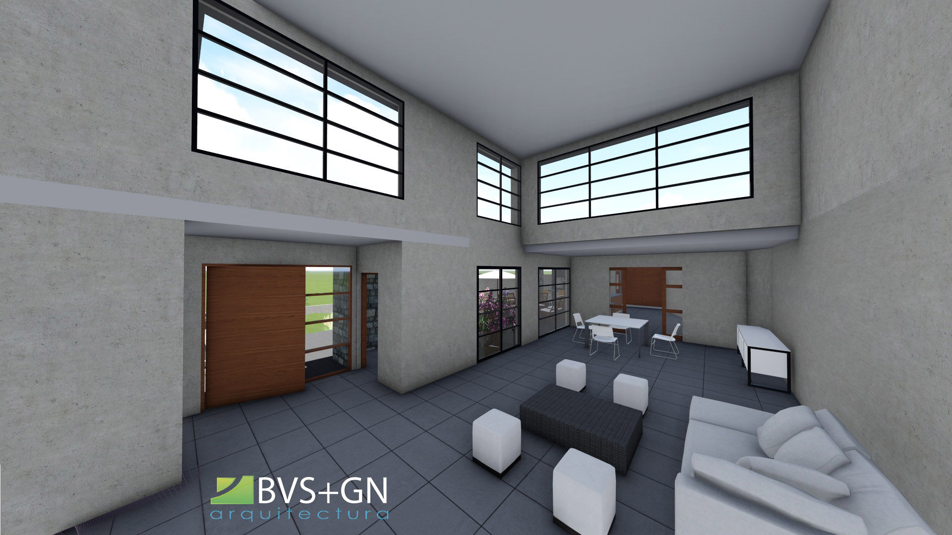 VIVIENDA VB, BVS+GN ARQUITECTURA BVS+GN ARQUITECTURA Гостиная в стиле модерн