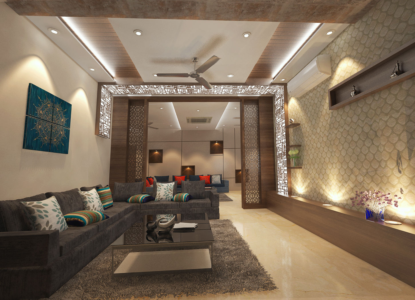 Residence-Pinjaniji, KHOWAL ARCHITECTS + PLANNERS KHOWAL ARCHITECTS + PLANNERS Living room