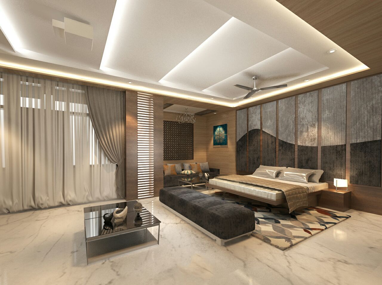 Residence-Pinjaniji, KHOWAL ARCHITECTS + PLANNERS KHOWAL ARCHITECTS + PLANNERS Chambre moderne