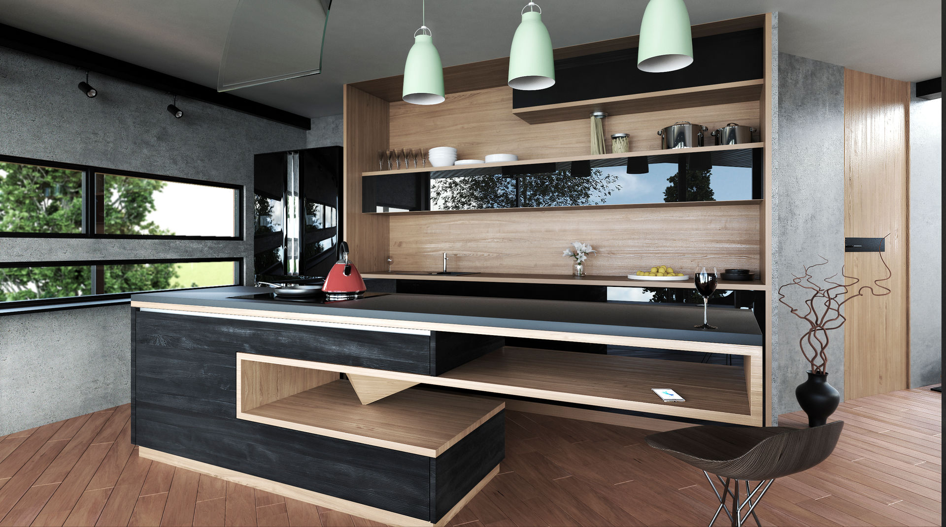 Cocina moderna Adrede Arquitectura Cocinas equipadas Madera Acabado en madera