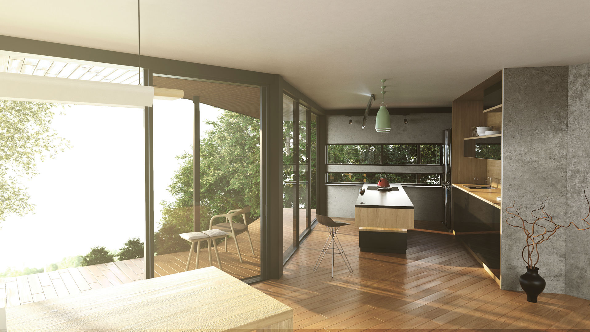 Casa C-J, Adrede Arquitectura Adrede Arquitectura Kuchnia na wymiar Drewno O efekcie drewna