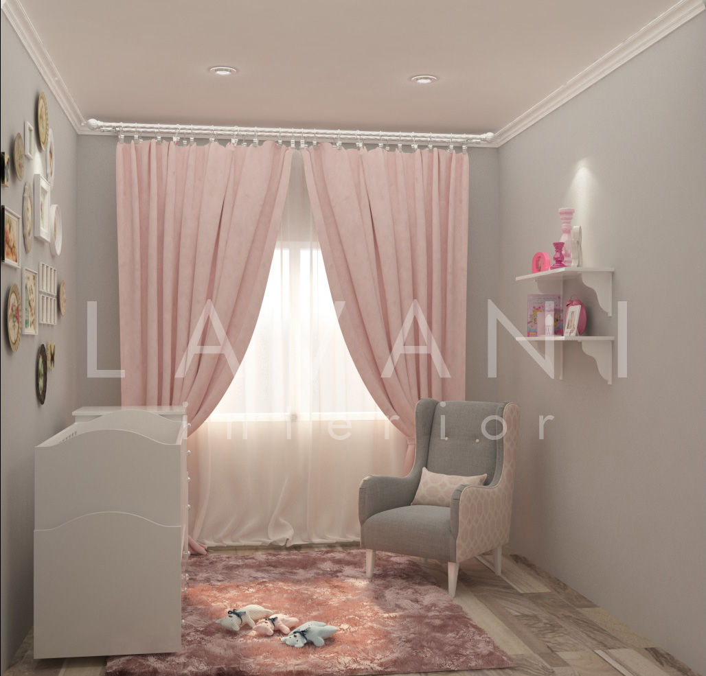 Shabby Chic Nursery Room, Lavani Interior Lavani Interior ห้องนอนเด็ก ไม้ Wood effect เตียงเด็กและเปลเด็ก