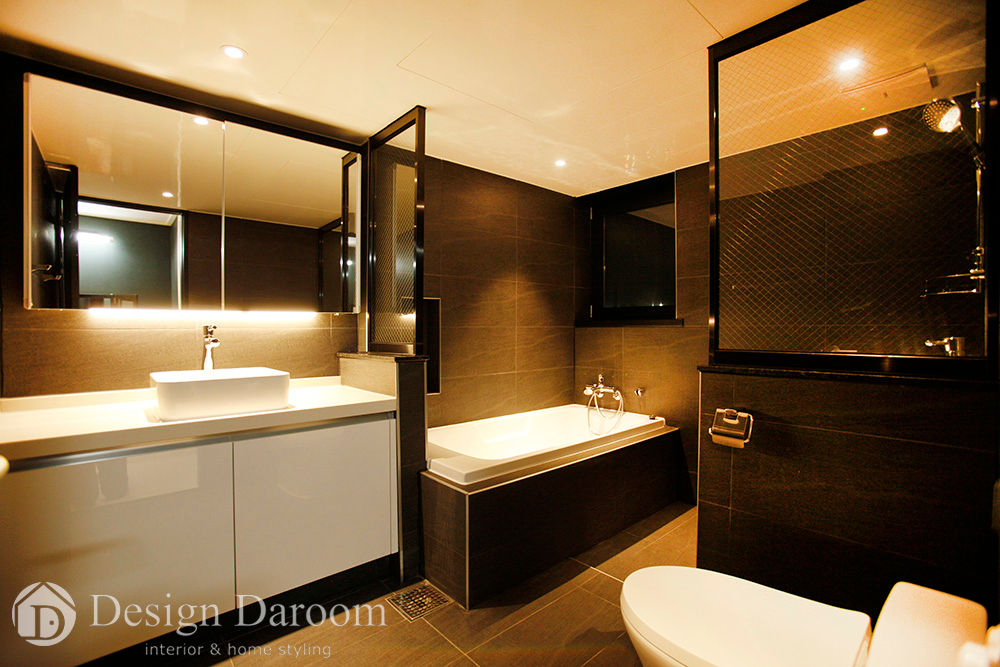 광장동 현대홈타운 12차 55py, Design Daroom 디자인다룸 Design Daroom 디자인다룸 Modern style bathrooms