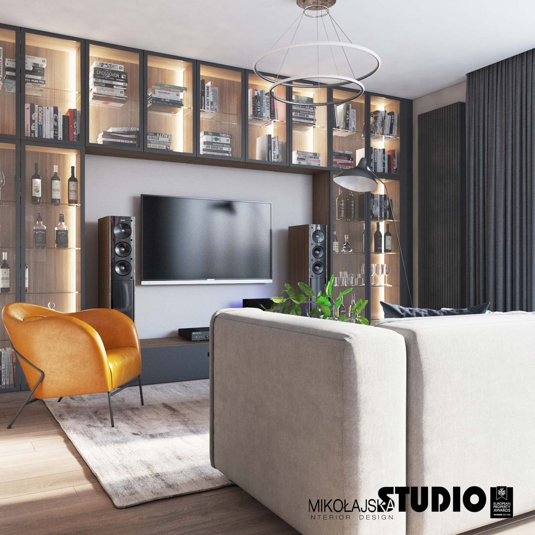 NA DOBRY START , MIKOŁAJSKAstudio MIKOŁAJSKAstudio Ruang Keluarga Modern