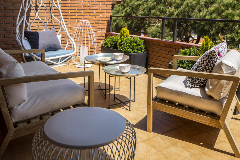 Vivienda Gavà, The Room Studio The Room Studio Mediterranean style balcony, veranda & terrace