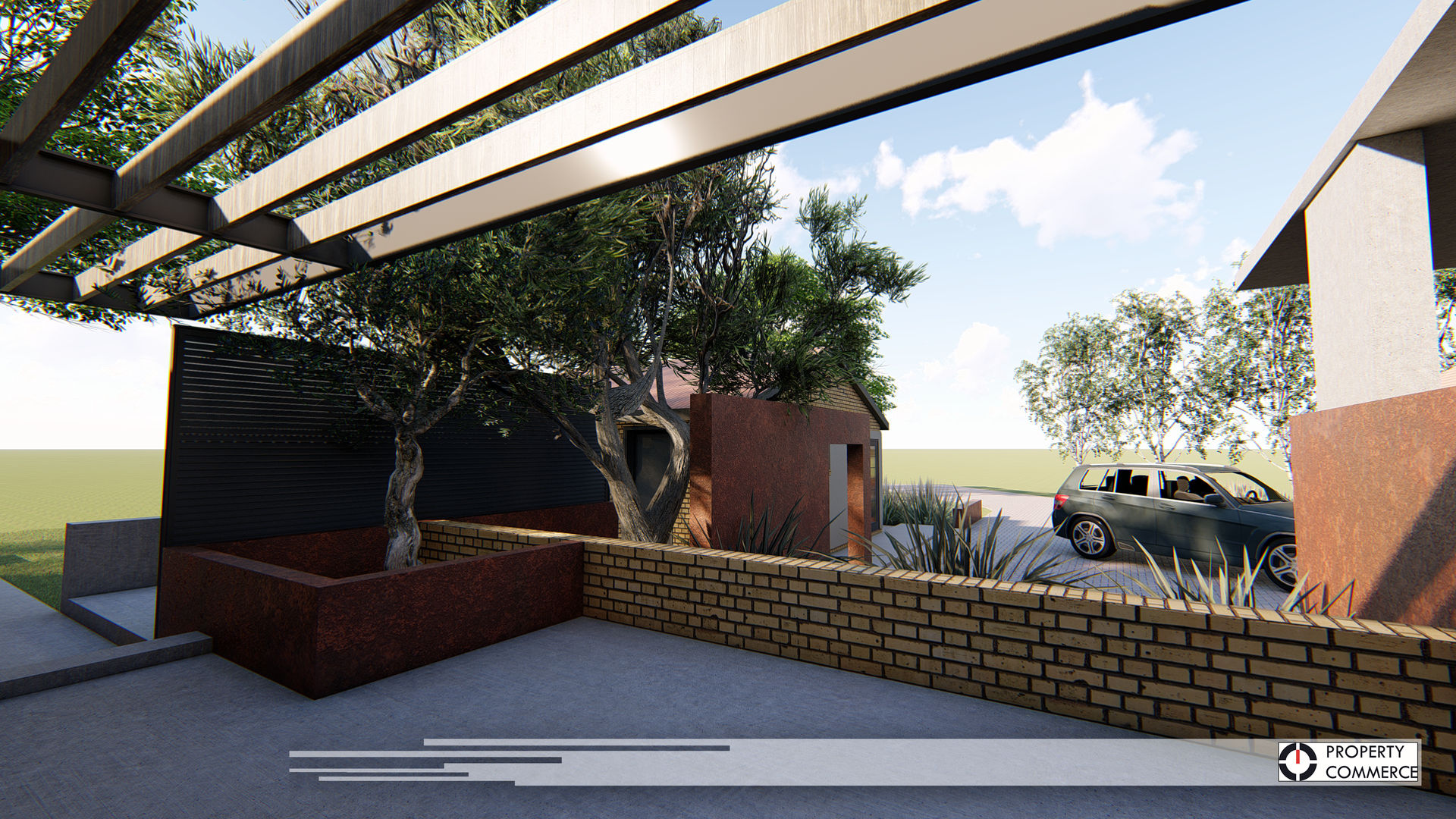 House Du Plessis, Property Commerce Architects Property Commerce Architects Modern balcony, veranda & terrace