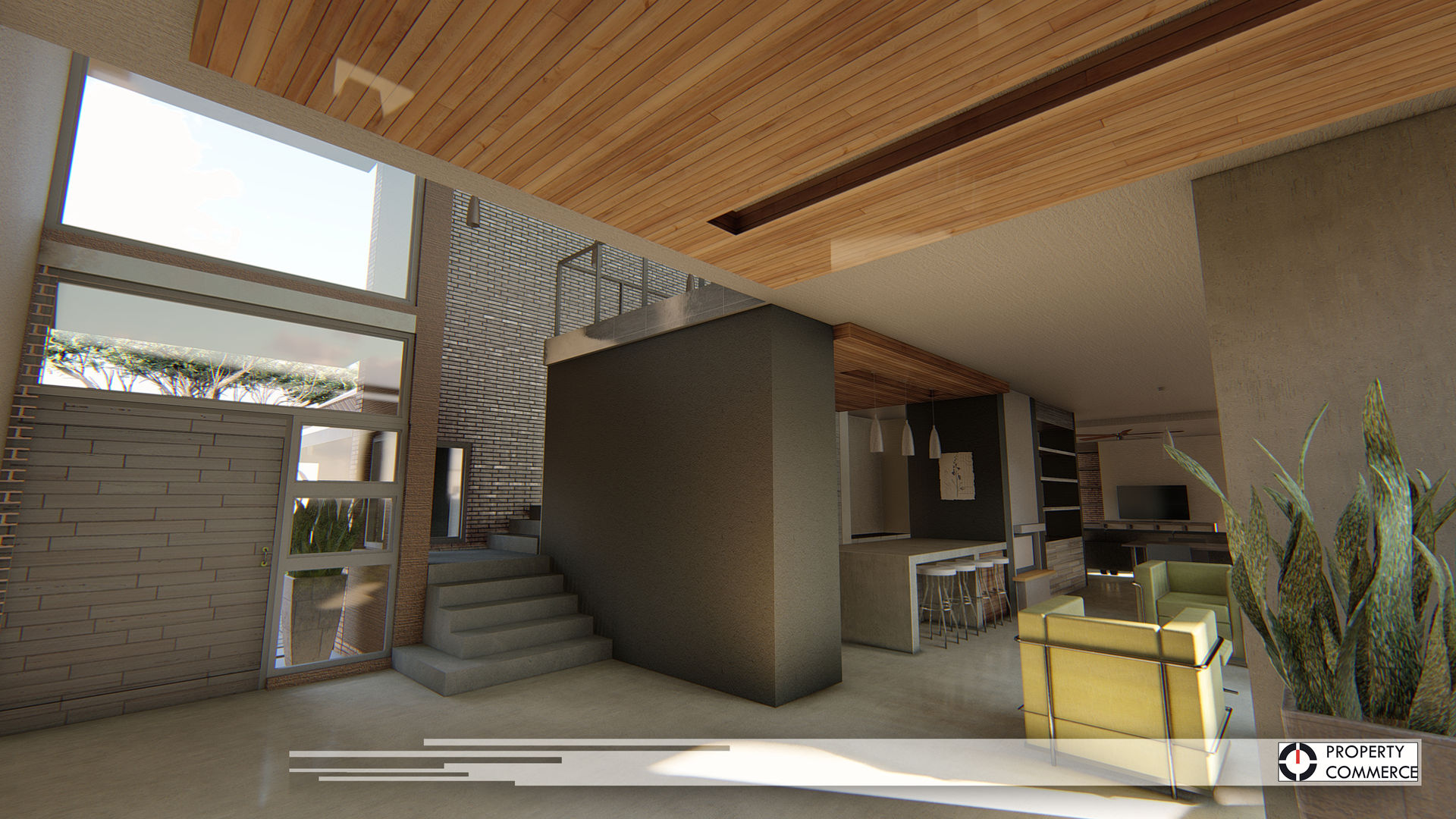 House Ramokoena, Property Commerce Architects Property Commerce Architects Modern Corridor, Hallway and Staircase