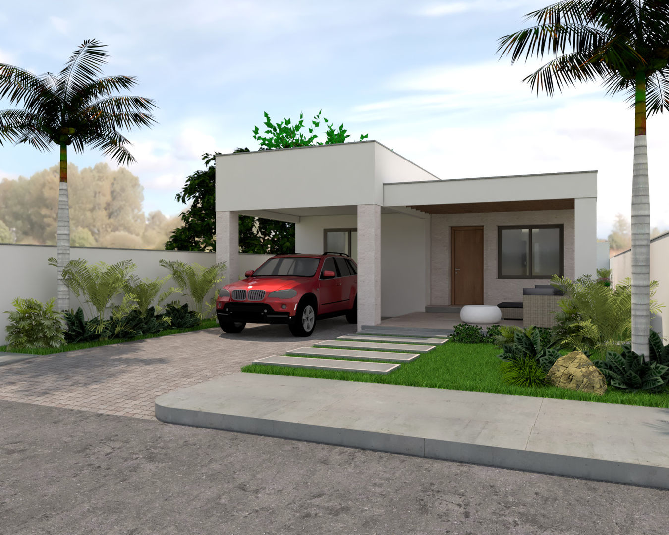 Fachada Principal homify Casas unifamiliares